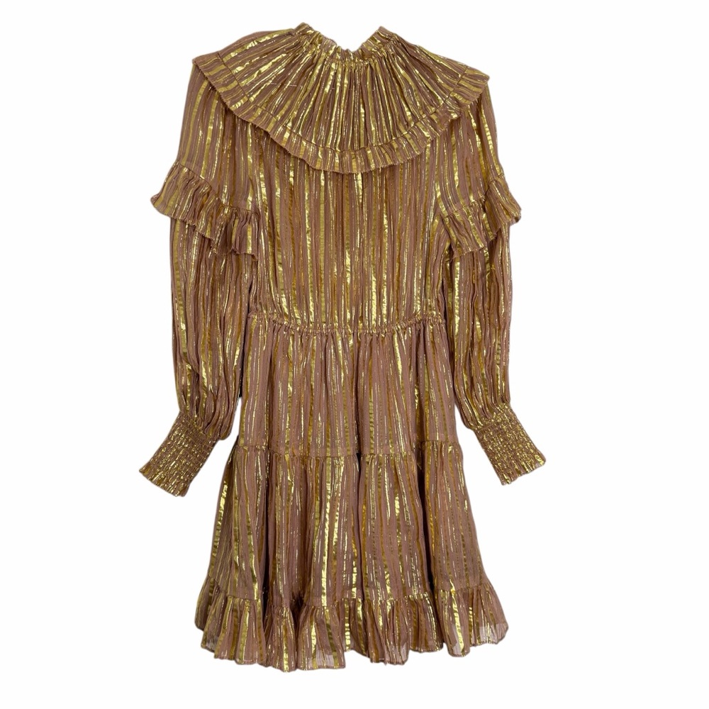 Ulla Johnson Averil Ruffled Georgette Dress in Blush - Picture 4 of 10